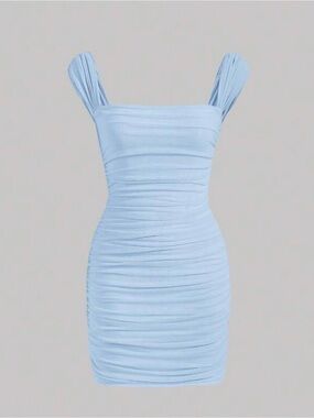 Shine baby blue dress